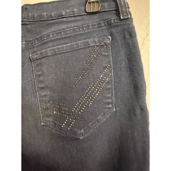 NYJD Women's Lift Tuck Technology Dark Wash Bootcut Pocket Detail Size 12 - Picture 8 of 16